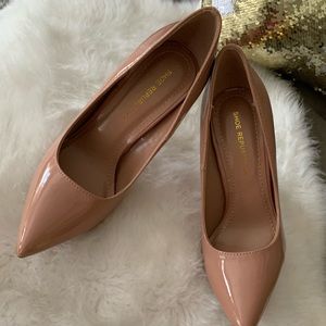 10cm nude pointy high heels